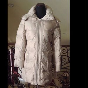 New Champagne Winter Hooded Down Coat Parka Jacket